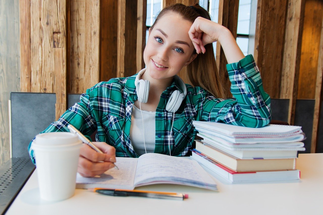 girl, young, student